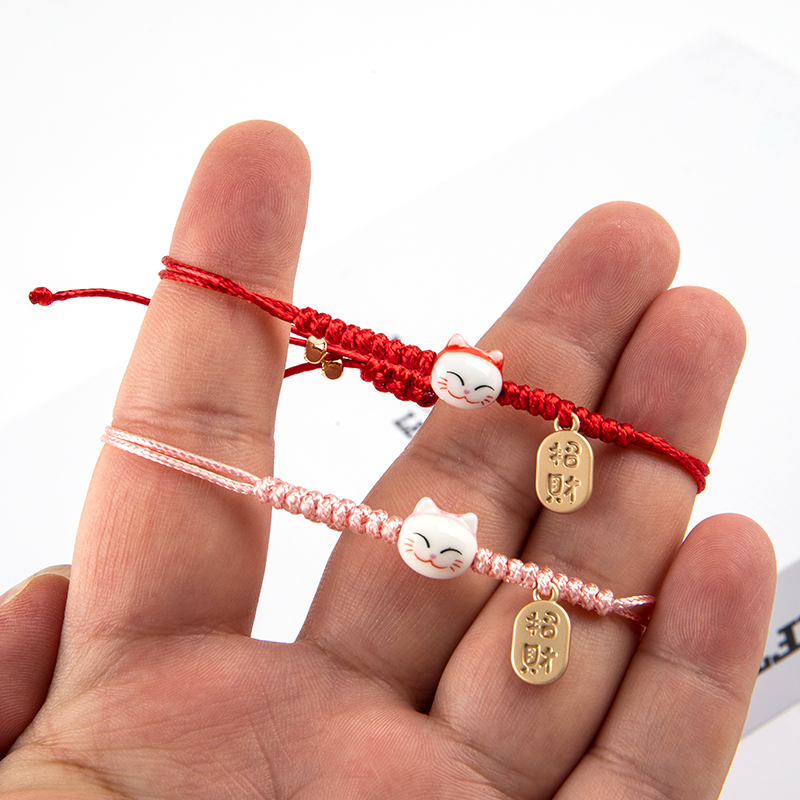 Naruto Headband Metal - Handgemaakte Kleurrijke Touw Lucky Cat Armband