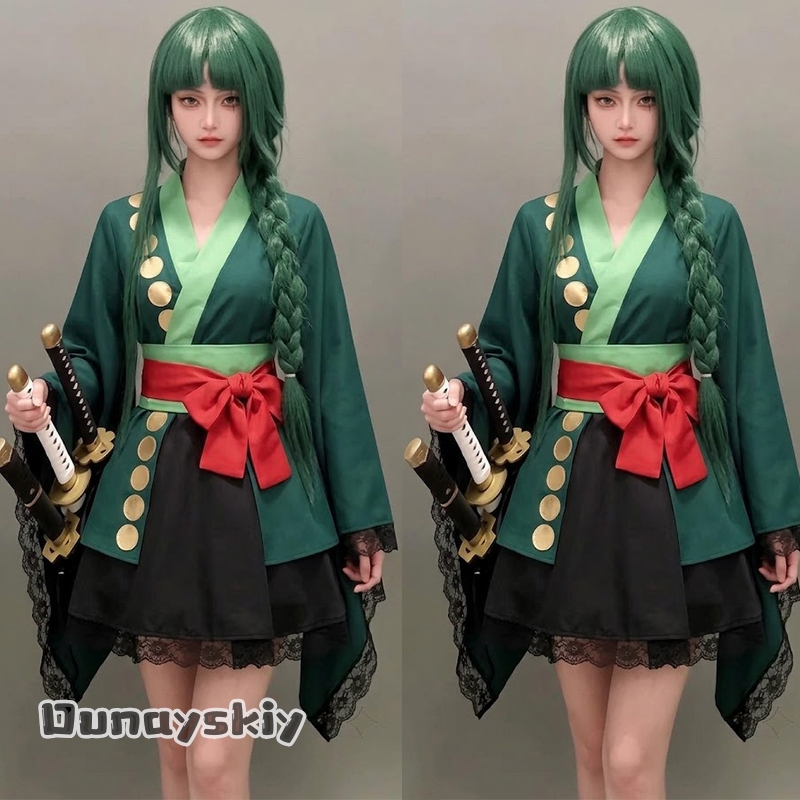 Anime Zoro Cosplay Female - Anime Roronoa Zoro Cosplay Kostuum Japanse