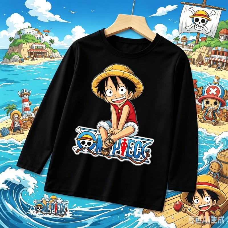 Anime Cosplay Toddler - Een stuk lente streetwear T-shirt jongens