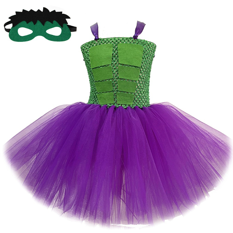 Anime Cosplay Toddler - Meisjes voor superheld Hulk kostuum Halloween