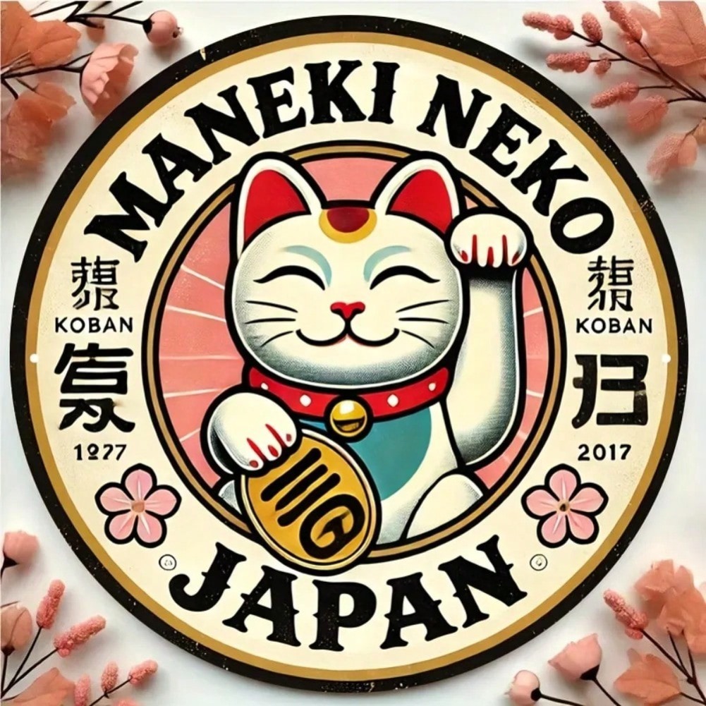 Naruto Headband Metal - Rond Maneki Neko Lucky Cat aluminium