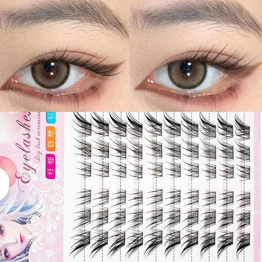 Anime Cosplay Lashes - 3D Cat Eye Clusters Wimpers Natuurlijke