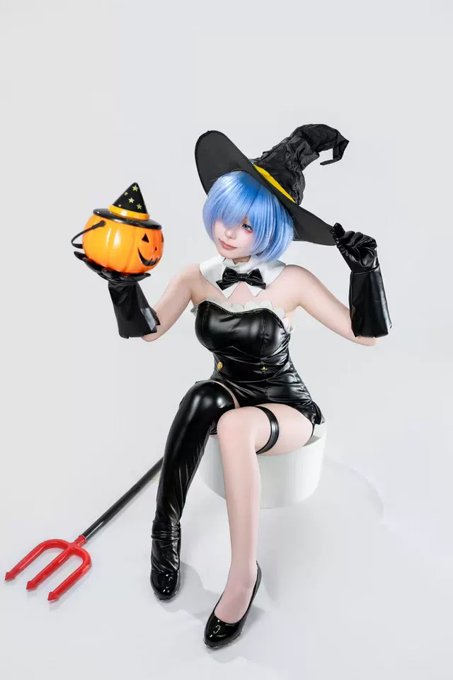 Anime Cosplay Rem - Re:Zero Rem Phantom Night Magic Cosplay