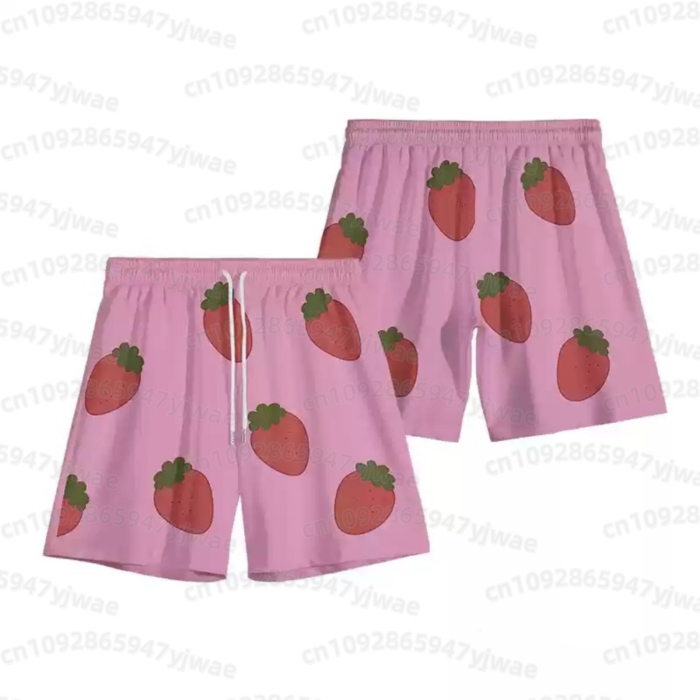 2026 Heren Roze Aardbei Korte  - Anime Cosplay Of recensie en prijs