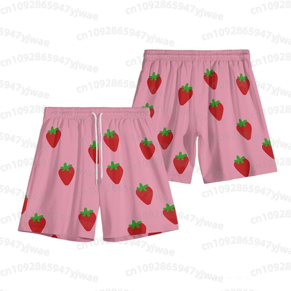 2026 Heren Roze Aardbei Korte  - Anime Cosplay Of recensie en prijs
