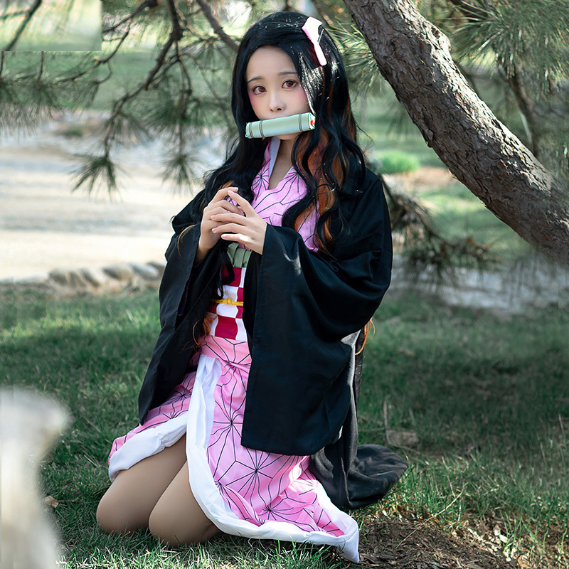 Nezuko Kamado Cosplay Kostuum  - Demon Slayer Haori recensie en prijs