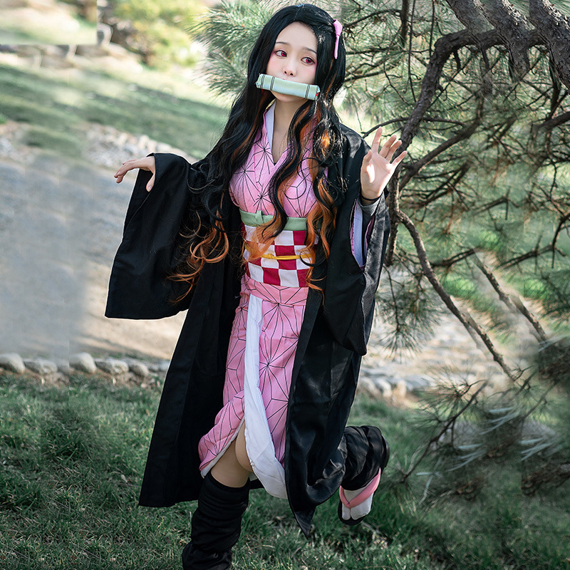 Nezuko Kamado Cosplay Kostuum  - Demon Slayer Haori recensie en prijs