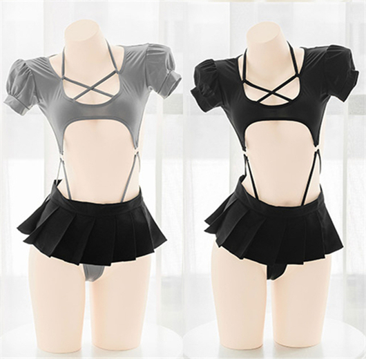 Anime Student Puff Mouw Zwart  - Anime Cosplay Duo recensie en prijs