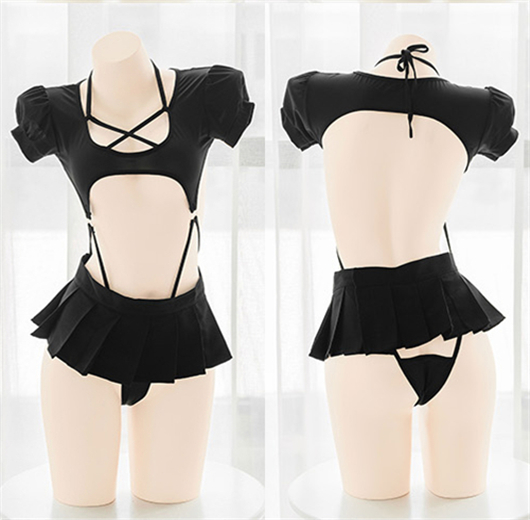 Anime Student Puff Mouw Zwart  - Anime Cosplay Duo recensie en prijs