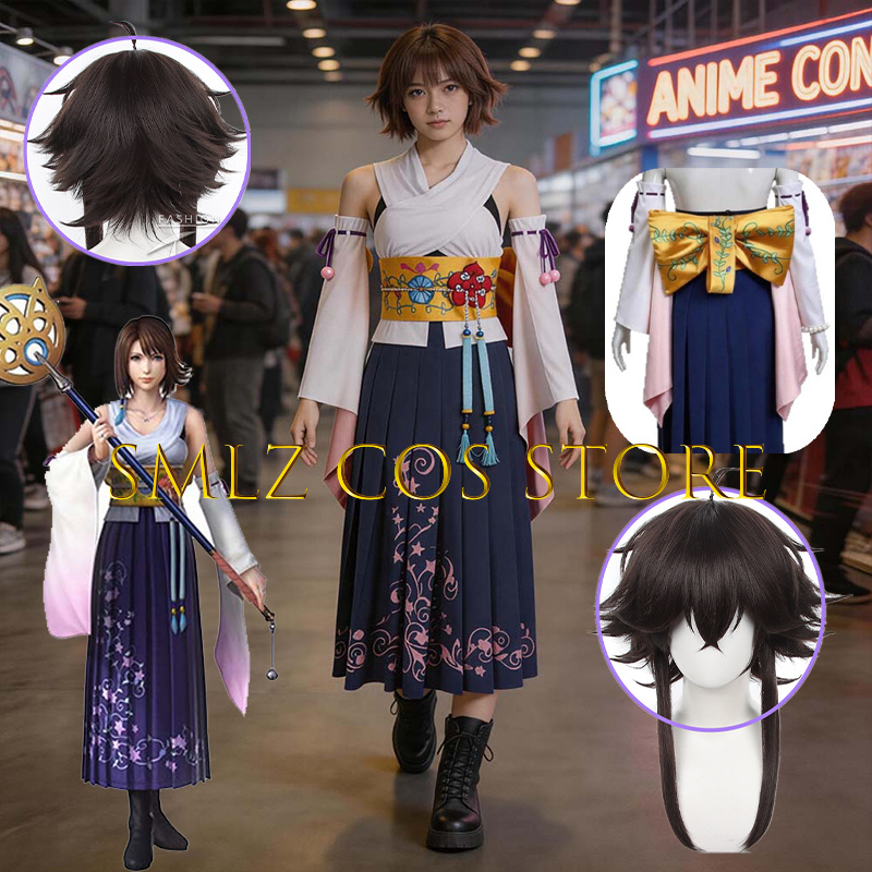 Smlz FFX Yuna Cosplay Anime FF - Anime Cosplay Kimono recensie en prijs