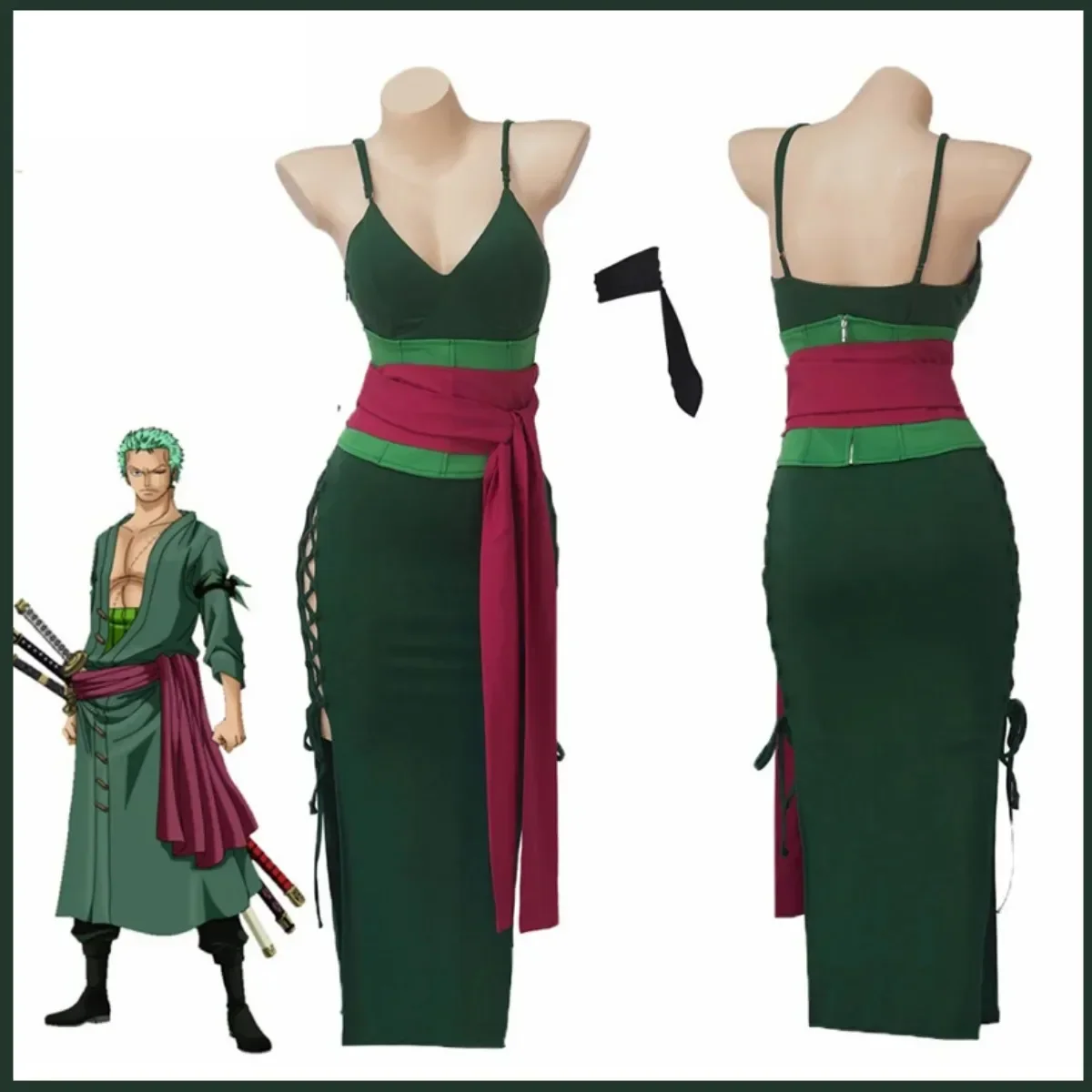 Anime Roronoa Zoro Cosplay Kos - Anime Zoro Cosplay Female recensie en prijs
