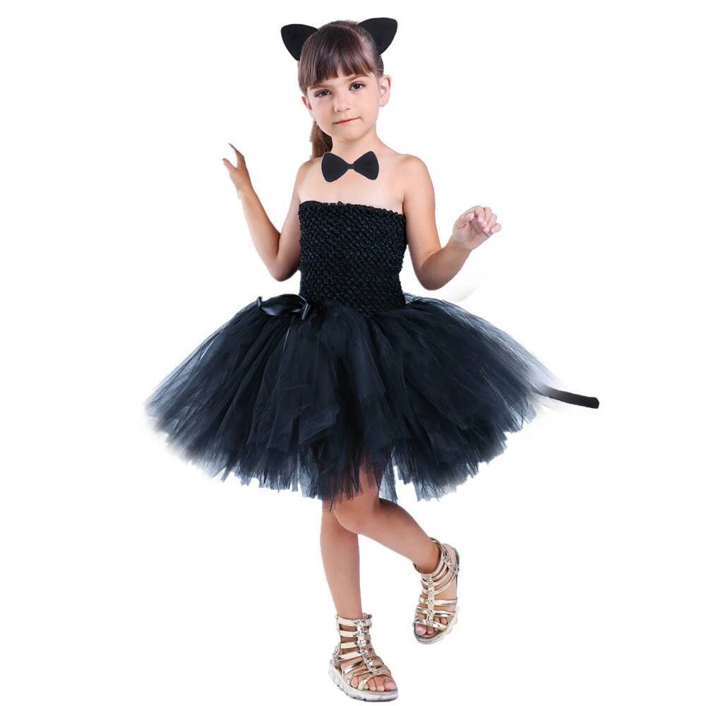 Schattige zwarte kat tutu-jurk - Anime Cosplay Toddler recensie en prijs