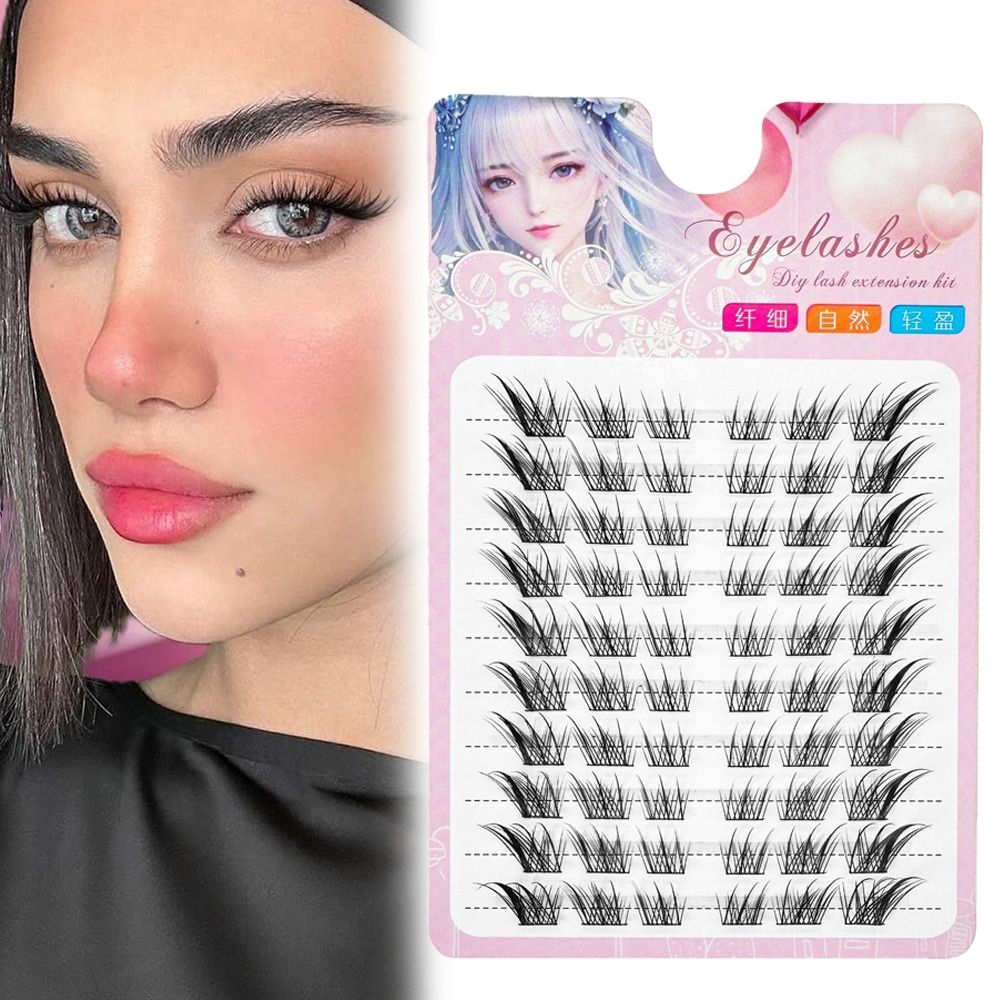 3D Cat Eye Clusters Wimpers Na - Anime Cosplay Lashes recensie en prijs