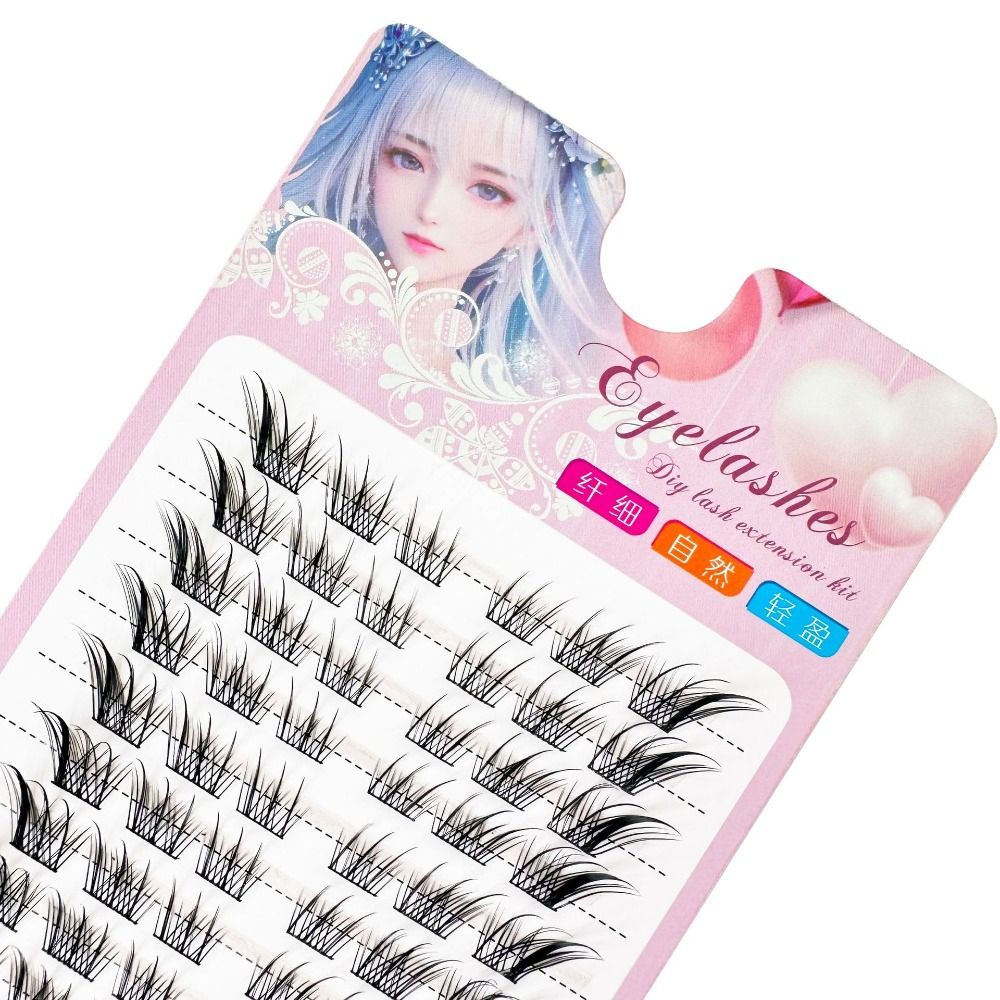 3D Cat Eye Clusters Wimpers Na - Anime Cosplay Lashes recensie en prijs