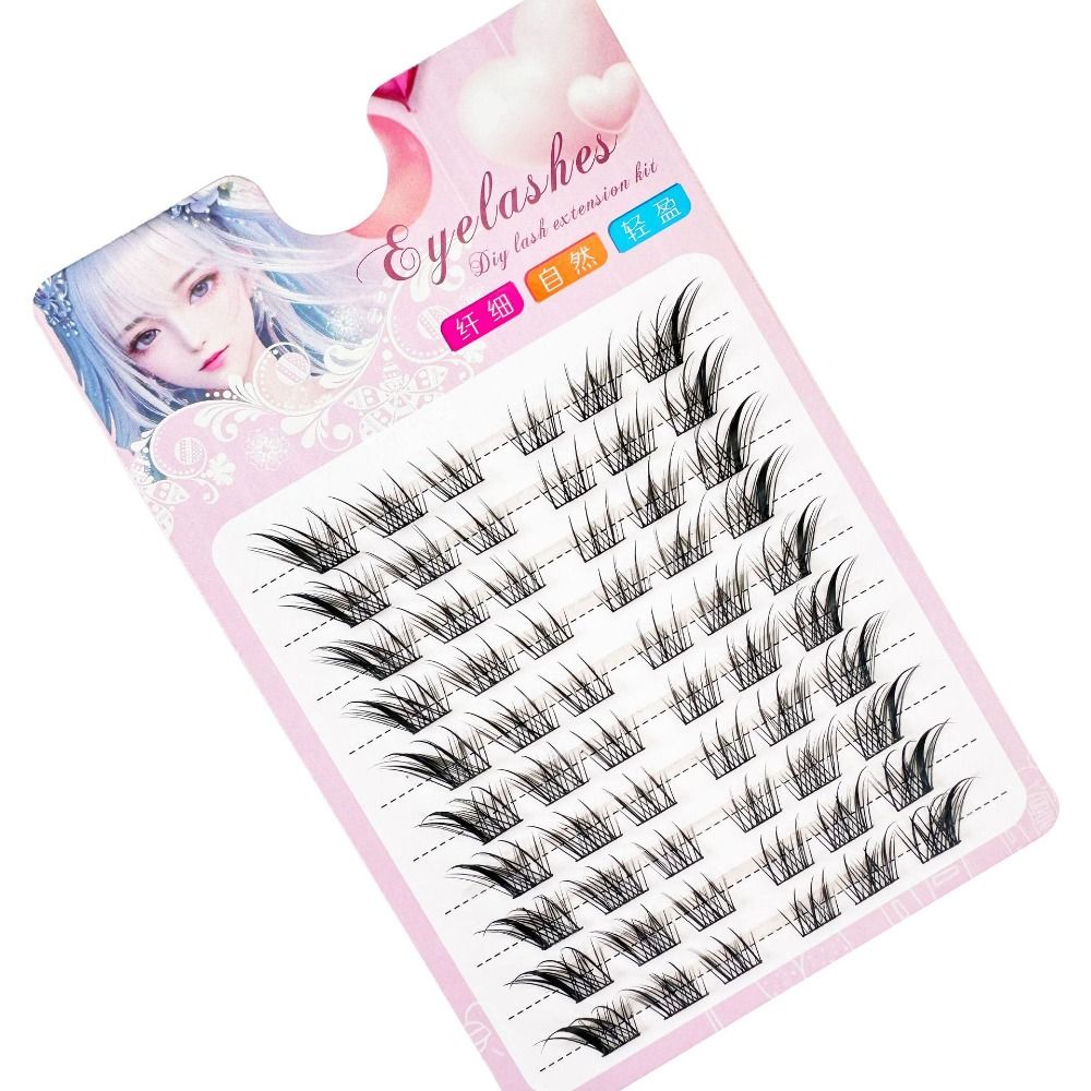 3D Cat Eye Clusters Wimpers Na - Anime Cosplay Lashes recensie en prijs